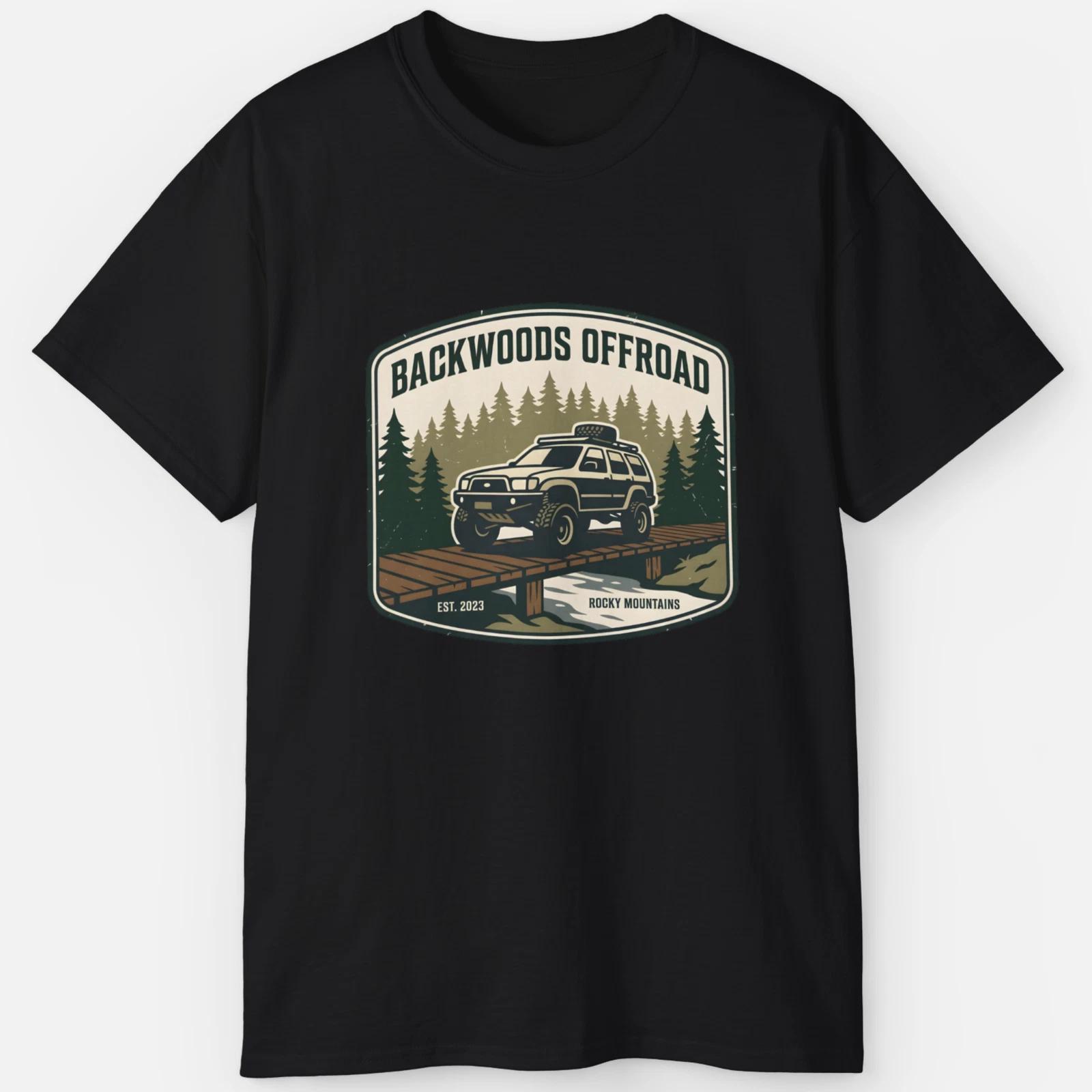 Backwoods Offroad Shirt – Vintage Lifted Truck Adventure Tee 3XL