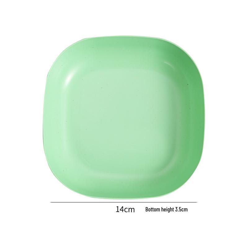 Elegant Gold-Edged Plastic Fruit Plate - Stylish Square Bone Dish for High-End Living Room Decor