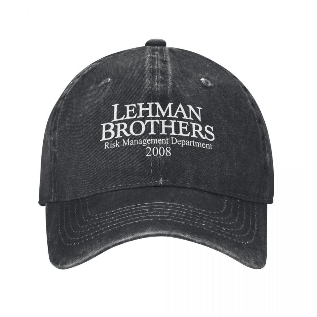 Casual Lehman Brothers Baseball Cap Unisex Distressed Washed Snapback Hat Risk Management Outdoor Hats