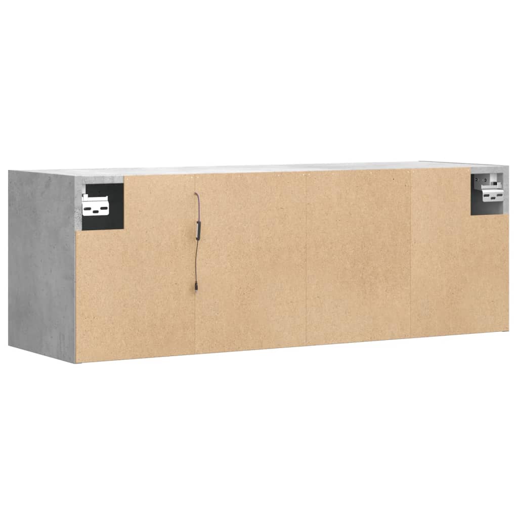 Vidaxl Ścienna Szafka Tv Z Led, Szarość Betonu, 100X31X35 Cm