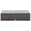 2 Piece Garden Lounge Set with Cushions Poly Rattan Gray
