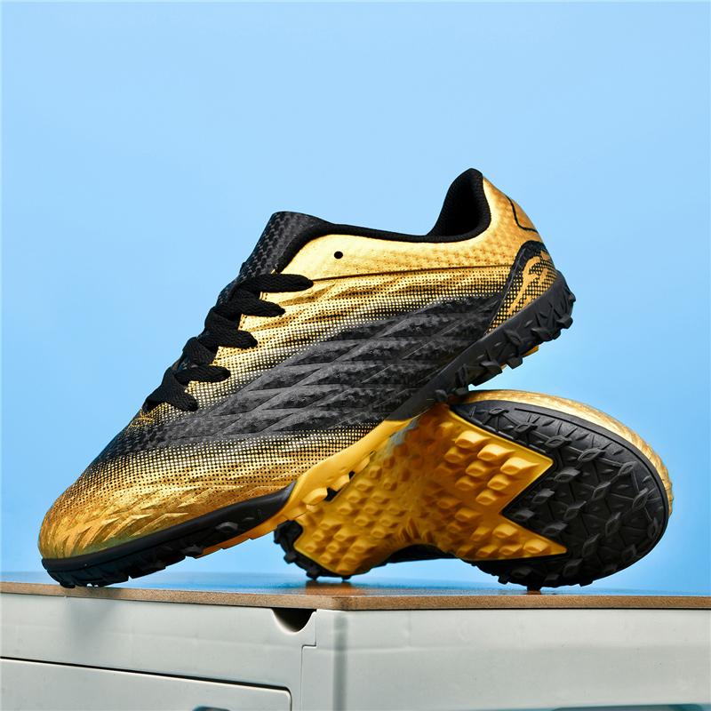 Mens Soccer Lightweight Shoes  New High Top TF Artificial Turf Student Youth Training Competition Football Shoes for Man