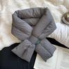 Scarf women's winter high-end sense new velvet thickened outdoor warm down cotton scarf scarf