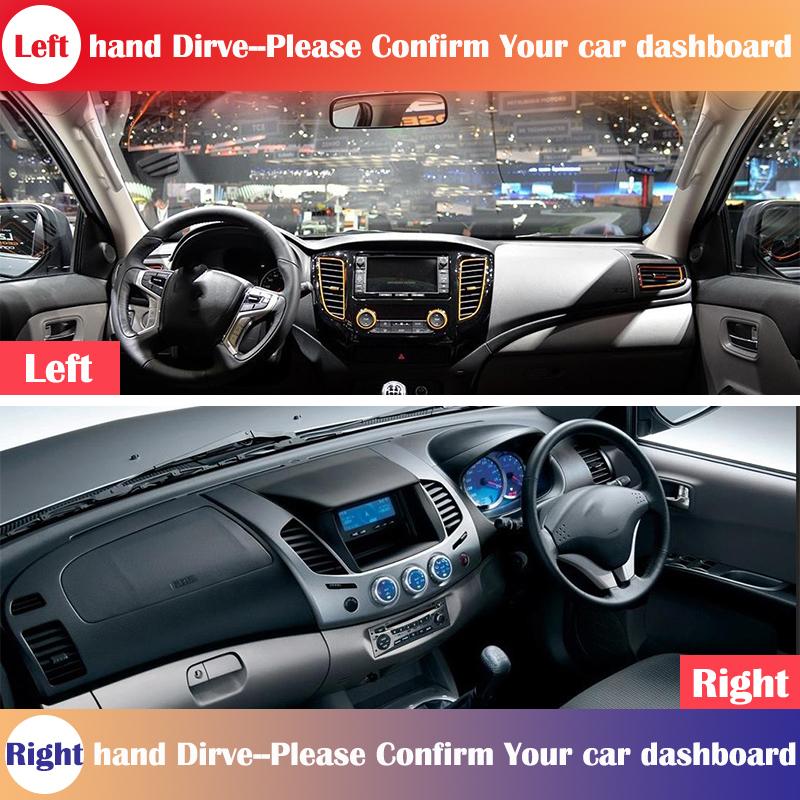 for Mitsubishi L200 Triton 2015-2020 Anti-Slip Dashboard Cover Protective Pad Car Accessories Sunshade Carpet 2017 2018 2019