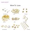 14K Gold/Rhodium Plated Big Circle Ear Wire Hoops Earrings For Women,High Quality Brass Metal Round Earring Fittings Wholesale