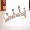 Pearl Rhinestone Bridal Headbands Crystal Bridal Crown Princess Diadem  Women Bride