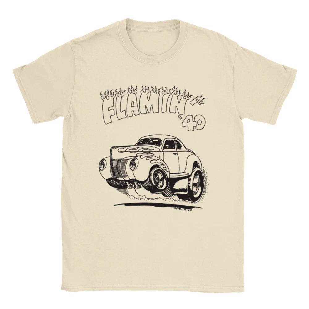 Flamin' 40 - Old School Hot Rod - Unisex Crewneck T-shirt