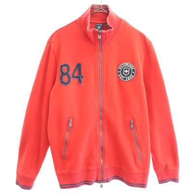 Sweat Zip Jacket XS Red X Navy Blouson Fleece Lining Men's Used