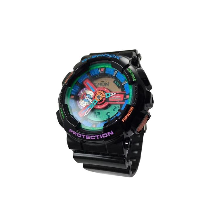 CASIO Men Liquid Crystal/Analog Dual Display Series Black Watch GA-110MC-1A GA-110MC-1A