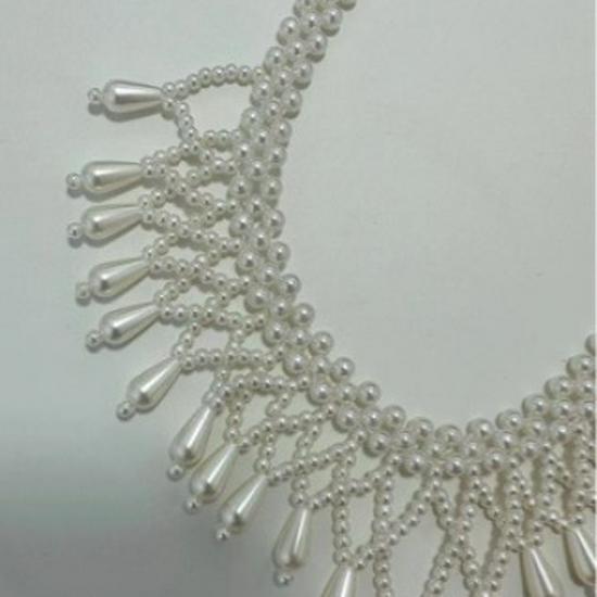 Pearl Chain Korean Retro Fake Collar Yingluo Necklace with Cloud Shoulder Design