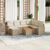 VidaXL Garden Lounge Set with Cushions 8 Pcs Beige Braided Resin 3224238