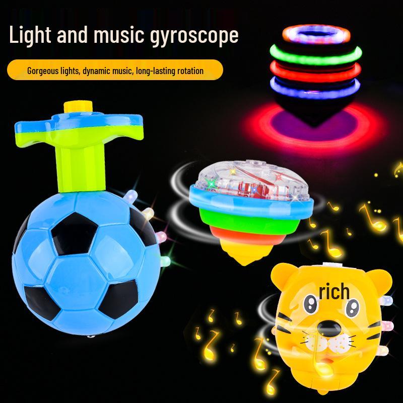Giocattolo rotante luminoso musicale per bambini Giroscopio