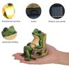 Mini Rocking Chair Frog Figurine Lamp Waterproof Resin Frog Sculpture  Courtyard Balcony