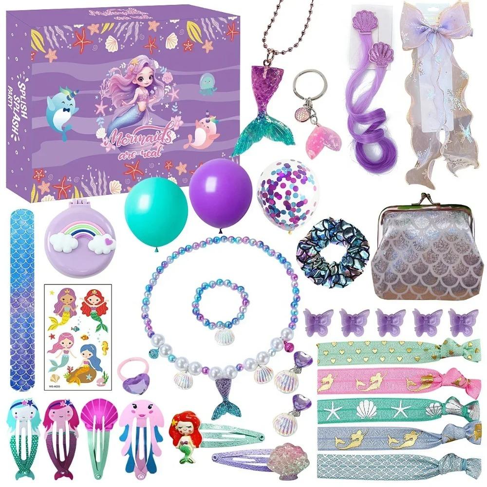 2026 Christmas Advent Calendar Gift Box Mermaid Jewelry Hairpin 24Days Countdown Calendar New Year Christmas Gifts
