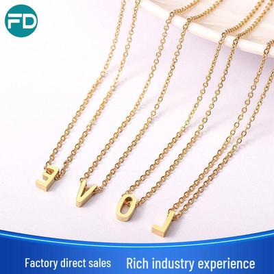 2025 Trending Gold Alphabet Necklace Pendant for Women – Fashionable Jewelry Accessory