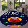 Among Us Round Area Rug,Carpet Rug for Living Room Bedroom Sofa Playroom Decor,Non-slip Floor Mat