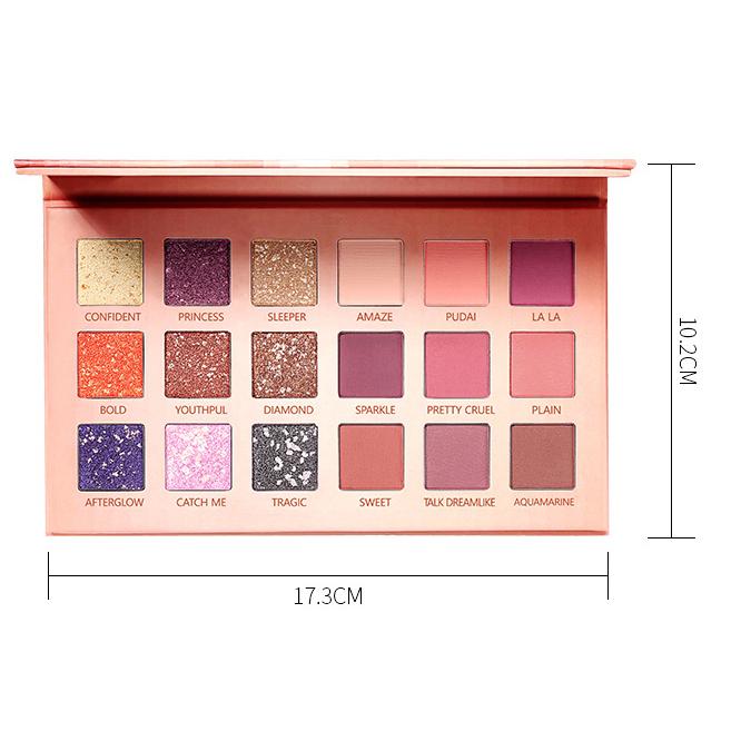 18-Farben-Lidschatten-Palette Glitter Pearl