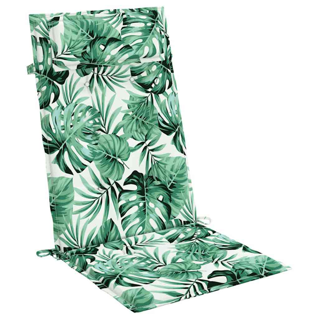 High Back Seat Cushions 2 Pcs Leaf Pattern Oxford Fabric