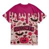Men's Halloween Printed Round Neck Raglan Short Sleeve Top T-Shirt