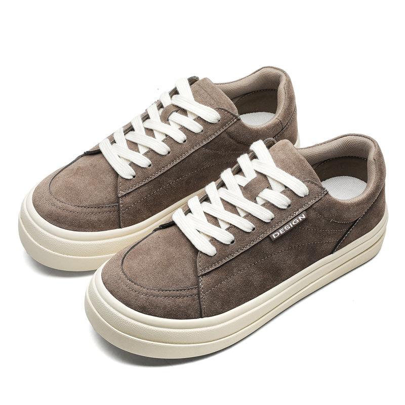 New casual shoes, thick-soled heightened fur sports skateboard shoes, commuter couples, moral training shoes