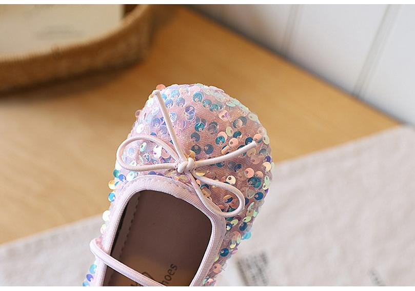 2026 Trendy Sequin Bow Princess Flats - Soft Sole Kids' Shoes for Girls