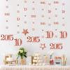 Pink Rose Gold 10th Birthday Decorations for Girls, Pre-Strung Glitter Twinkle Number 2015 10 Years Old Hanging Streamer Banner Party Supplies, Pink