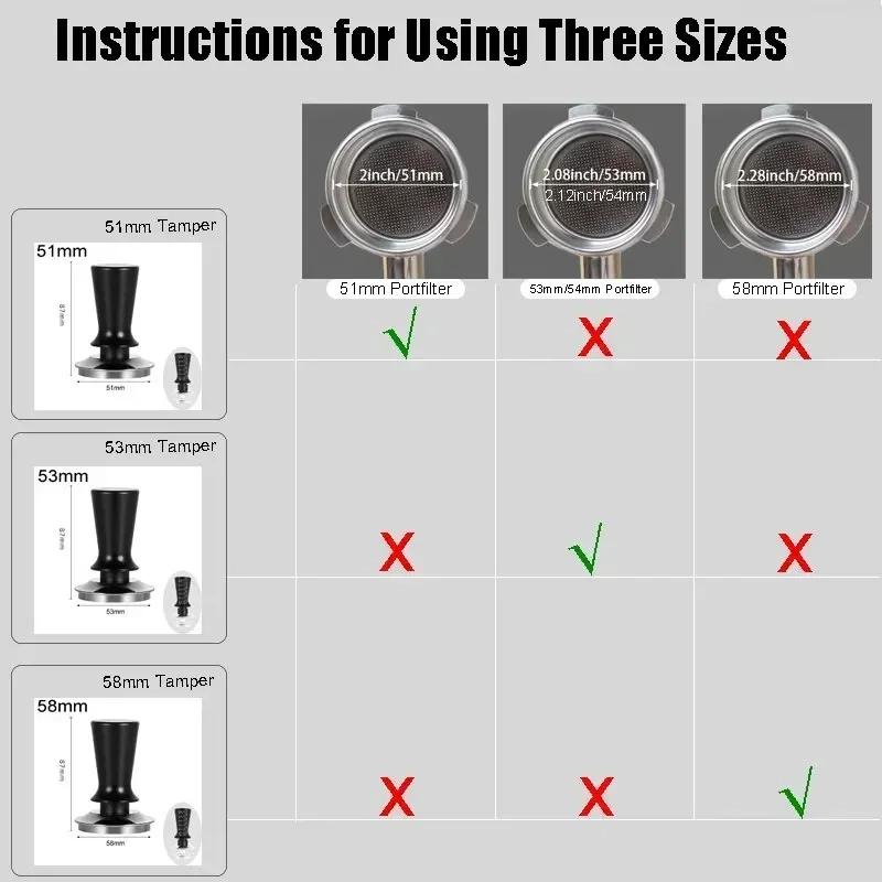 2025 Nuovo Tamper 51/53/58mm Kit Base per Home Barista con Tamper Livellatore Professionale da Barista strumento di distribuzione