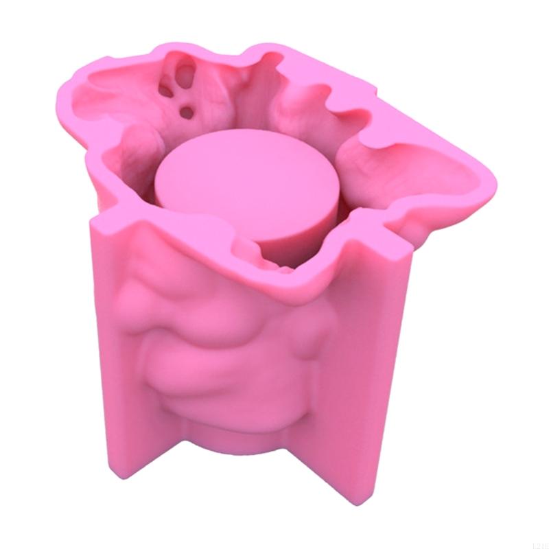 DIY Garden Craft Tree Stump Shaped Flower Pot Molds Resin Silicone Plants Concrete Making Mold for Creative Home Gardening