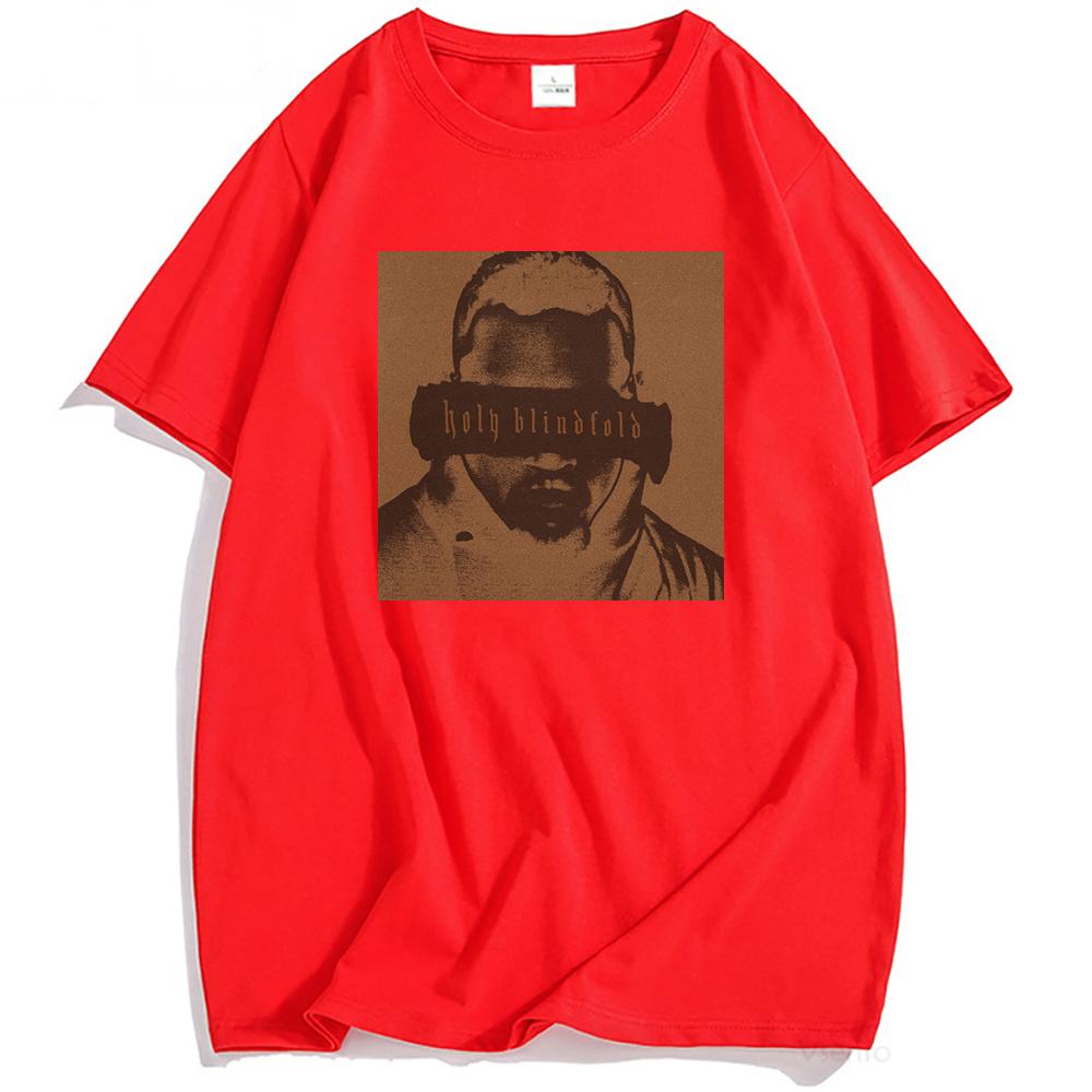 Chris Brown Holy Blindfold T-shirt Unisex Streetwear Hip Hop Summer Loose Tshirts Fashion O-neck Men Women T Shirt Graphic
