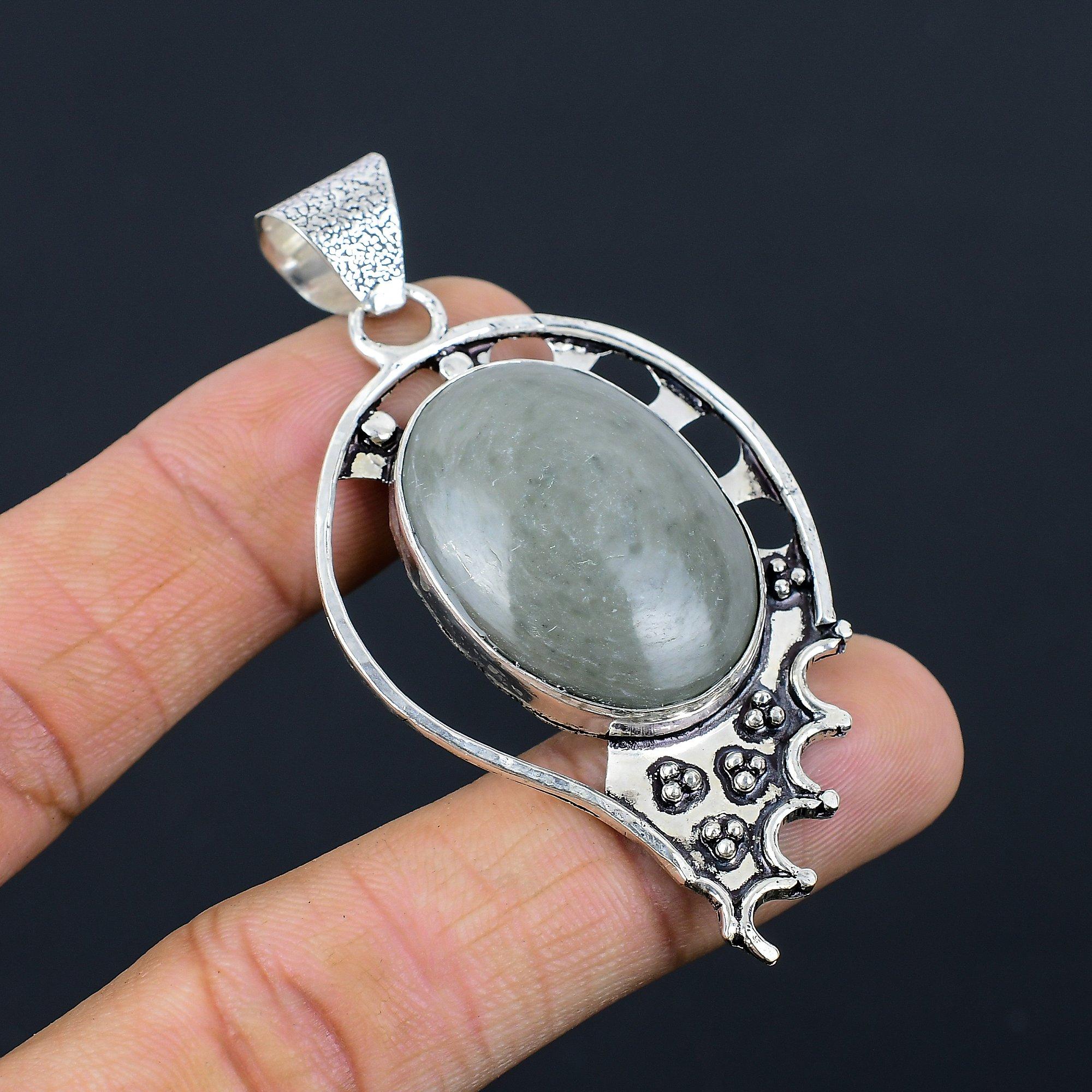 Womens day Deal 925 Sterling Silver Polychrome Jasper Gemstone Pendant Jewelry