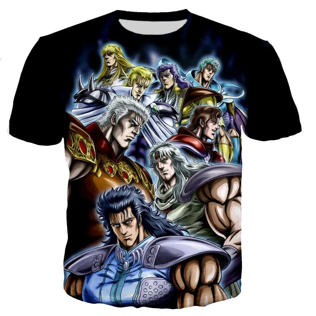 Summer Anime Fist of the North Star 3D Print T-Shirts Men Women Fashion Streetwear Oversized T Shirt Male Tees Tops Man Clothing