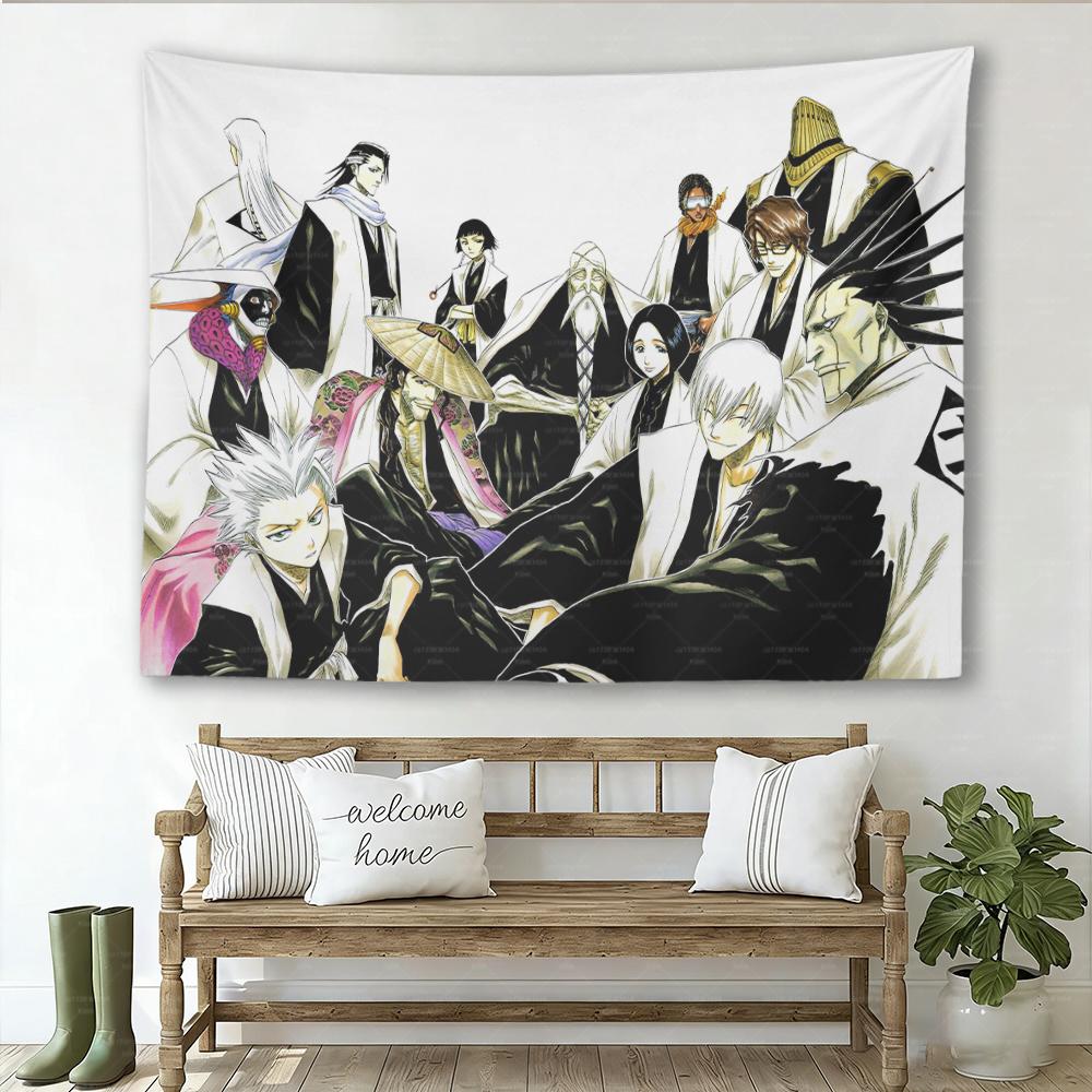 Bleach Anime Tapestry Ichigo KKurosaki Wall Hanging Aesthetic Bedroom Dorm Manga Decor