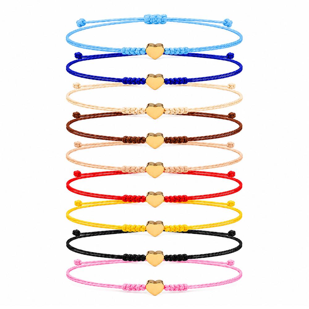 Beliebte Freundschaftsfarbe gewebtes Handseil Europäische und amerikanische vielseitige Legierung Liebespaar Geschenk Schmuck