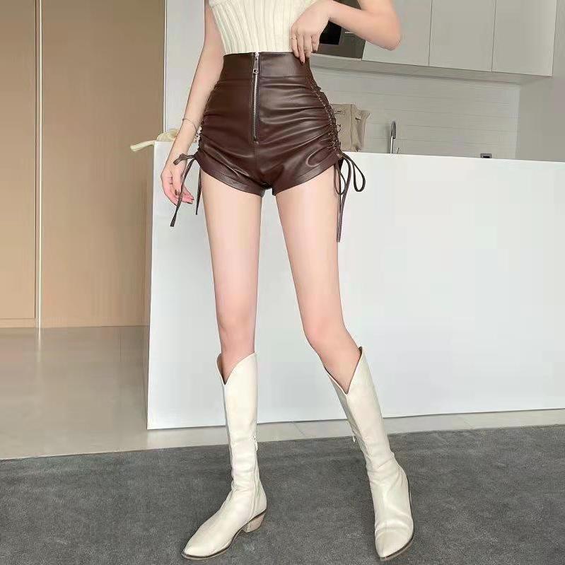 Sexy PU Pantalones de cuero Pantalones calientes Pantalones cortos de  cadera Cordón Adelgazamiento comprar a buen precio — entrega gratuita,  reseñas reales con fotos — Joom