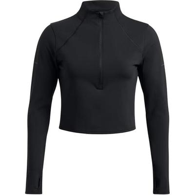 Training Fitness Running Mock Neck Solid Pullover Slim Fit Long Sleeve Crop T-Shirt Women Tops Black 1386338-001
