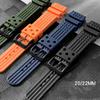 Cinturino in Gomma Waffle 20mm 22mm Fibbia in Acciaio Inossidabile Uomo Sport Impermeabile TPU Sostituisci Cinturino Orologio per Seiko per Citizen Blu