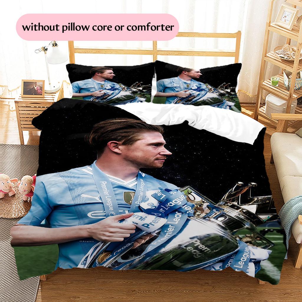 Biancheria da letto con motivo Kevin De Bruyne Decorazione per la casa Regalo di compleanno (1 * copripiumino + 2 * federa, senza nucleo),merchandising per fan.