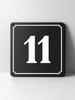 Metal House Number Sign, Black White Contrast, Outdoor Wall Decor for Home Street