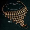 Handgefertigtes Metallarmband und Ring-Set, vergoldet, arabisch, Naher Osten, Hochzeits Schmuck, ethnisch, Damen Manschetten-Accessoire, Geschenk