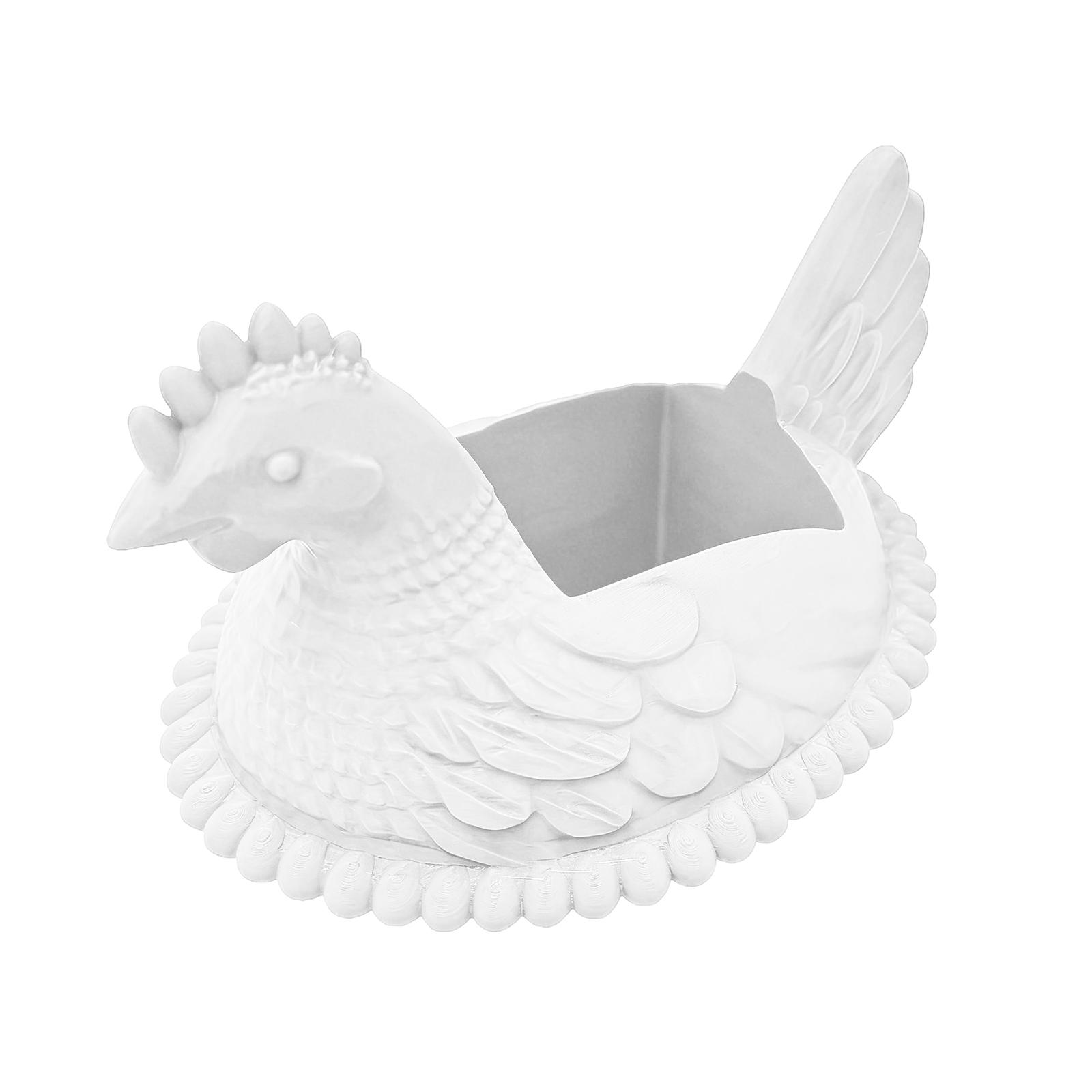 

Chicken-shaped Soap Dish - A Rustic Bathroom Accessory Suitable For Holding Soap, Also Usable In The Kitchen And Sink. One Size белый