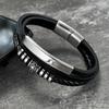 Multi -Layer Hand -Woven Leather Bracelet Wholesale Men 'S Personalized Retro Stainless Steel Magnetic Buckle Bracelet 
