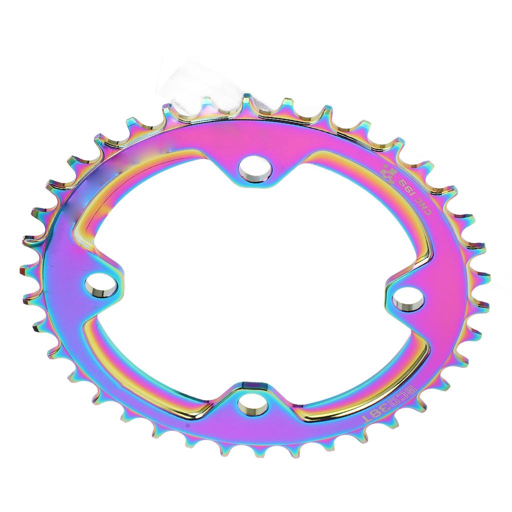 104 BCD Mountain Bicycle Narrow Wide Round Chainring Repair Colorful Single Chain Ring38T Round Chainring  104BCD