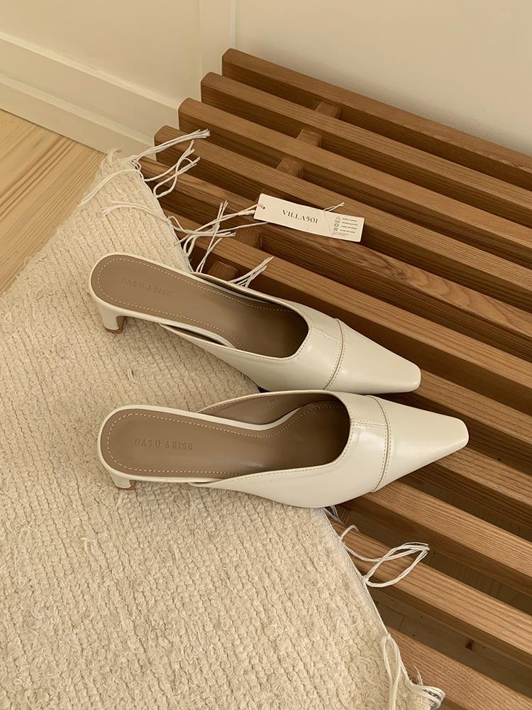 Fashion Muller Slippers Women Pumps Slip On Elegant Outdoor Slippers Spring Summer New Concise Casual Working Shoes Woman New Arrival