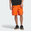 Adidas Pantalones cortos tejidos estilo futuro bloque de color logotipo simple estilo ropa de trabajo corte holgado pantalones cortos deportivos casuales pantalones cortos para hombre naranja medio impacto JI9899