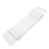 Clear Expandable Bathtub Tray PET   Water Resistant Bath Tub Tray Table for Bathroom