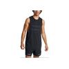 Under Armour Project Rock Letter Print Loose Fit Round Neck Sports Tank Top Men Tank Tops Black 1386896-001