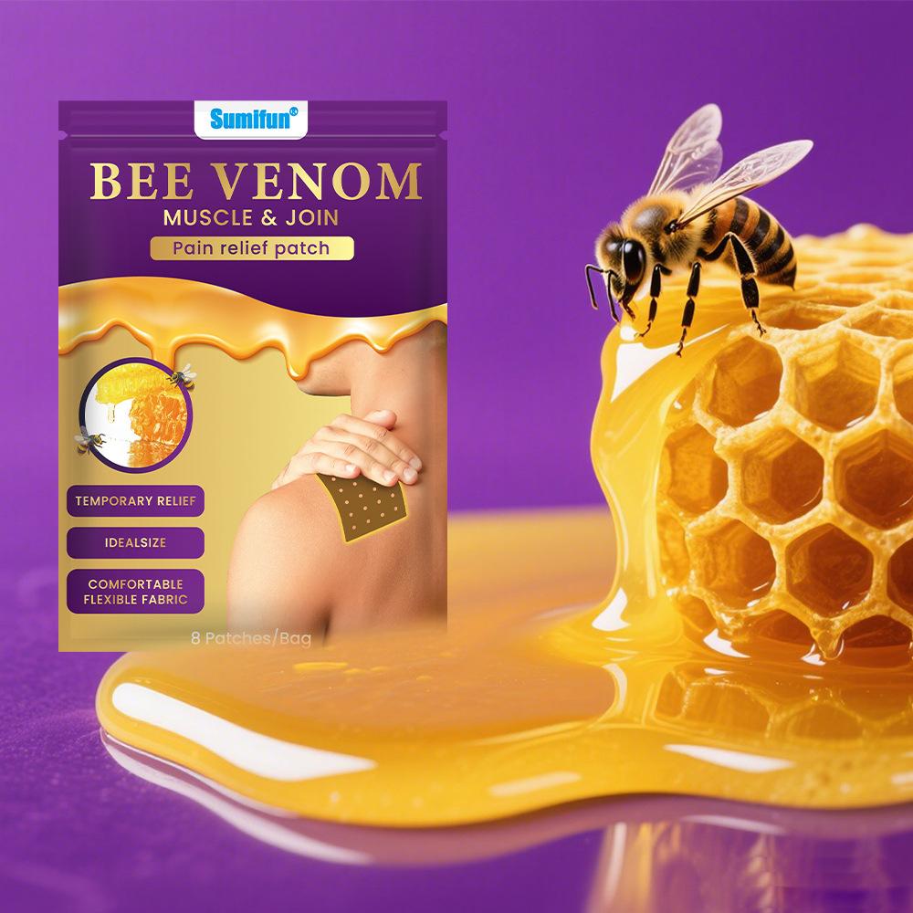 Sumifun 8/16/40 PCS Shoulder Neck Waist Strength Patches Chinese Natural Bee Patches for Muscle Joint Back Hot Relief Pads for Swelling,Stiffness