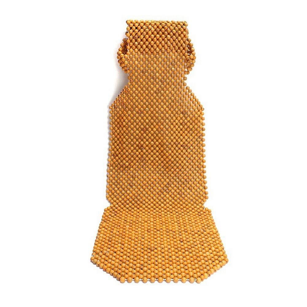 

Прохладный защитный коврик для сиденья автомобиля 45 x 130 см, летнее сиденье для отдыха, чехол для сиденья с деревянными бусинами, массажная подушка для сиденья автомобиля, защитный коврик светло-желтого