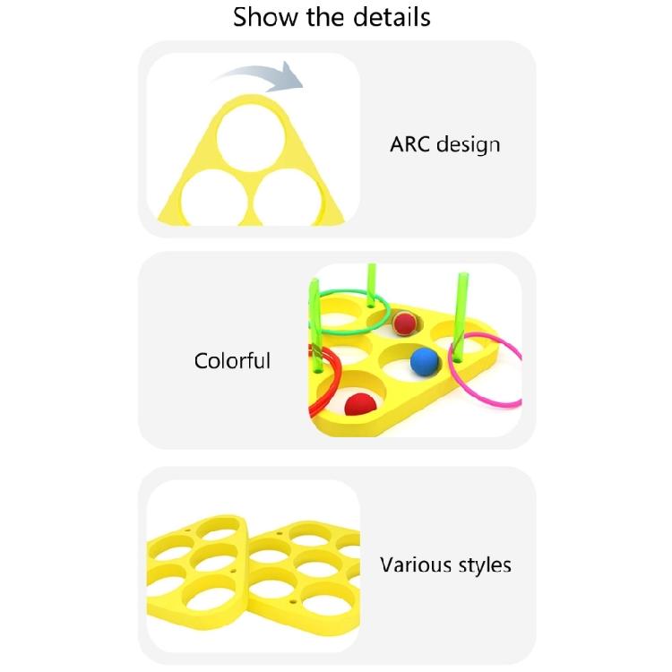 Floating Foam Rings Toy with Balls and Rings, Pool Games for Kid Family Outdoor