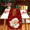 Santa Claus Christmas Table Runner Elk Christmas Tablecloth New Table Decor  Navidad Gift